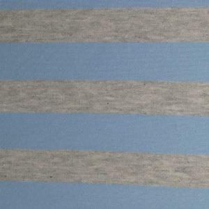 Fabric swatch with blue stripes on a grey background design