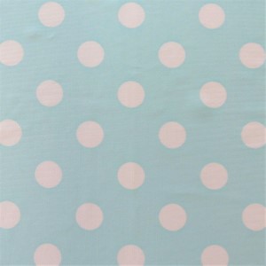 P015 – White polka on aqua