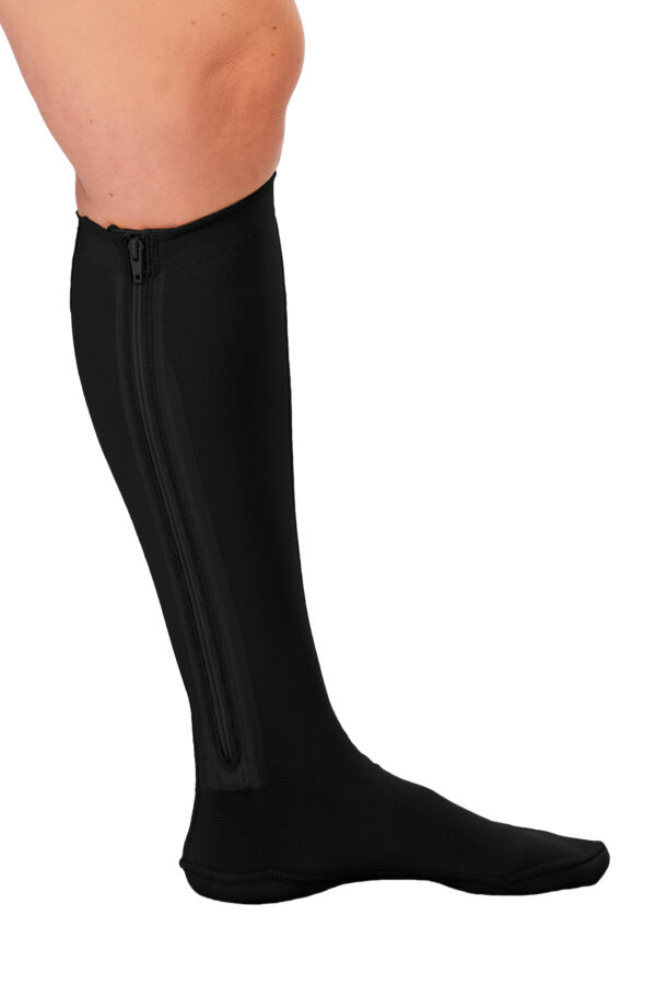 Closed Toe Knee High Sock with Zipper - Image 6