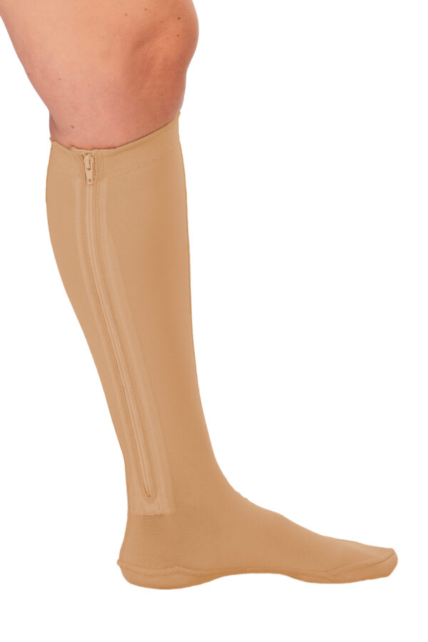 Closed Toe Knee High Sock with Zipper - Image 4