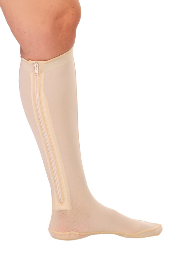 Closed Toe Knee High Sock with Zipper - Image 5