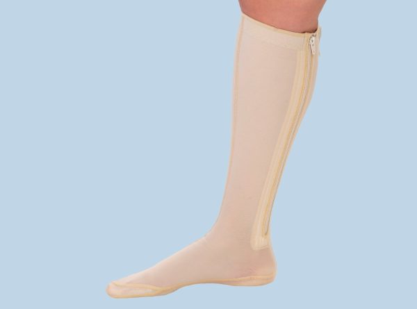 Closed Toe Knee High Sock with Zipper - Image 3